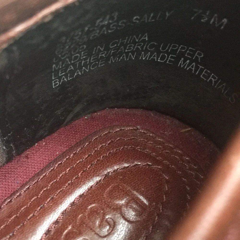 Bass leather shoes